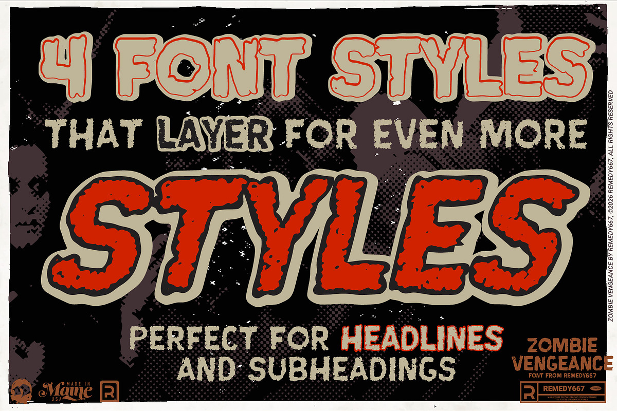 Zombie Vengeance, a Sans Serif Font by Remedy667 (Photo 4 of 11)