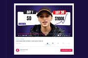 Growing youtube thumbnail design., a Social Media Template by Workhu (Thumbnail 1 of 2)
