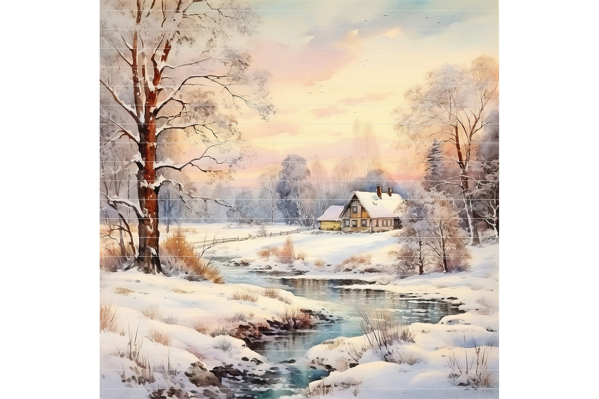 Winter Landscape, a Background Graphic by Vasmila (Photo 4 of 4)