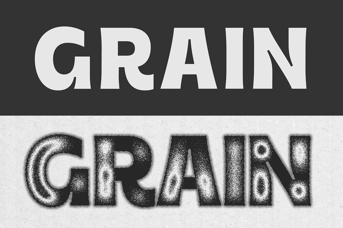 Grain Retro Stamp Text Effect, a Layer Style Add-On by studiogstock (Photo 2 of 2)