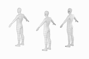 Male Body In A-pose Base Mesh