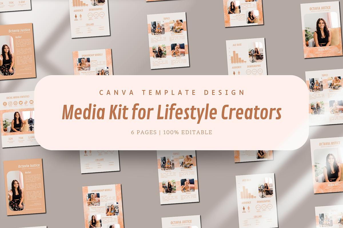 Media Kit for Lifestyle Creators, a Resume Template by The Little Lily Studio (Photo 4 of 5)