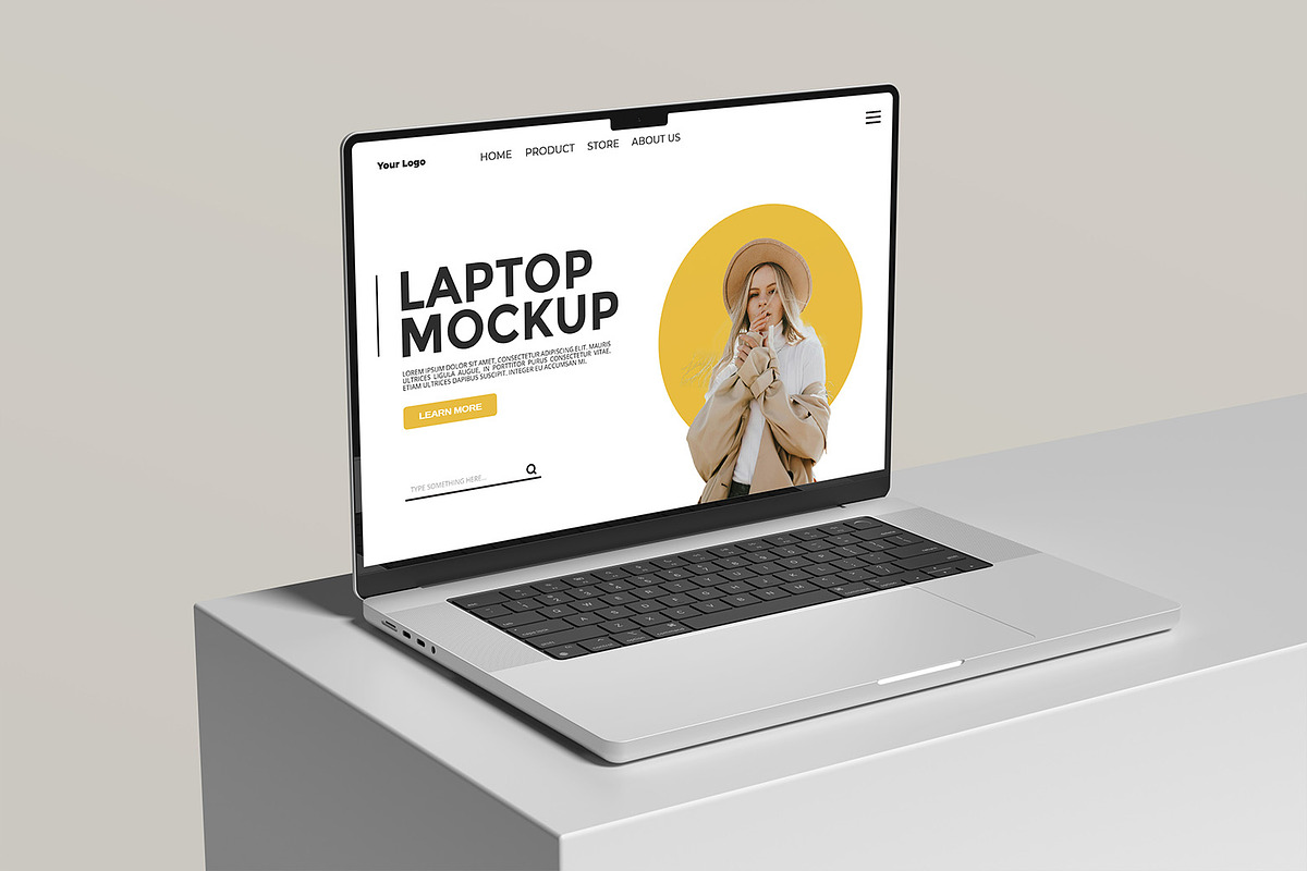 Laptop Mockup, a Device Mockup by ZifaraDesign (Photo 5 of 5)