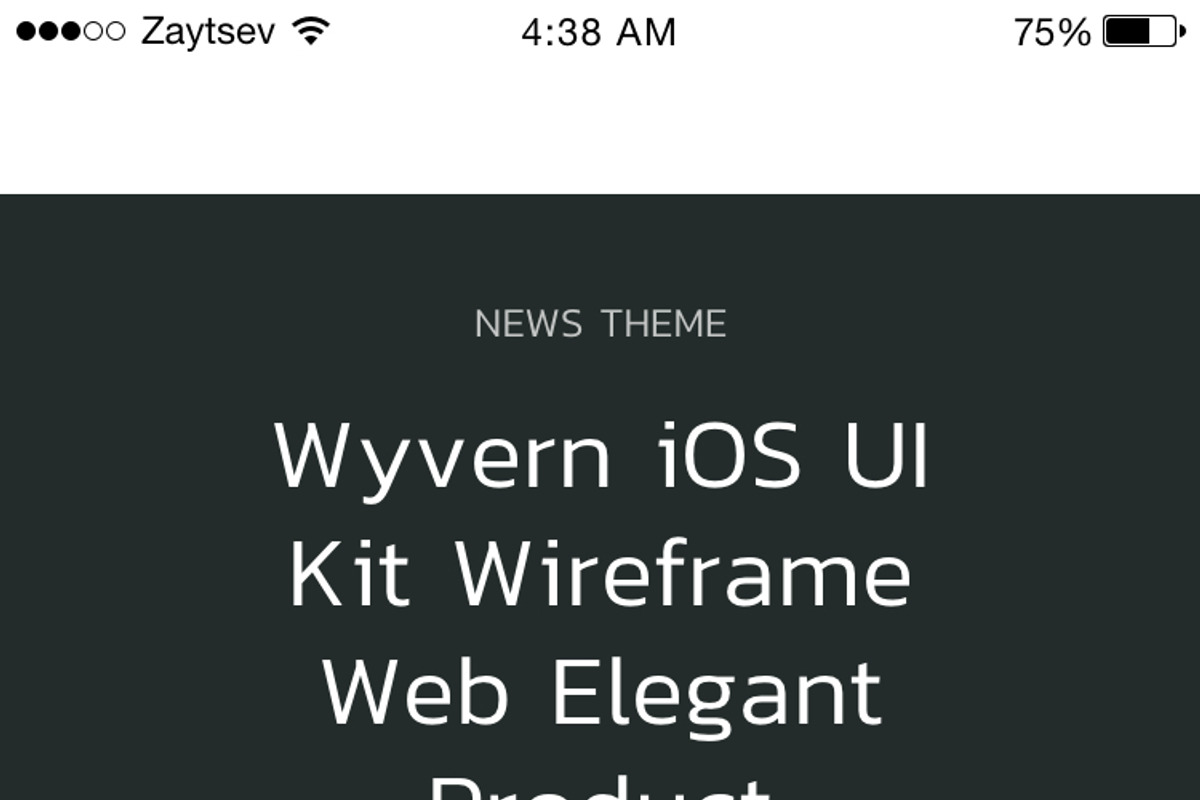 Wyvern iOS Wireframe UI Kit, a Wireframe Template by Yaroslav Zaitsev (Photo 28 of 57)
