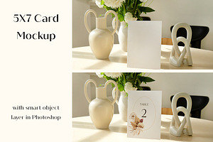 5X7 Card Mockup, a Print Template by LOPEstudio