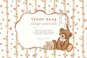 Teddy Bear. Vintage Watercolor, an Animal Illustration by Ooh Lily (Thumbnail 19 of 19)