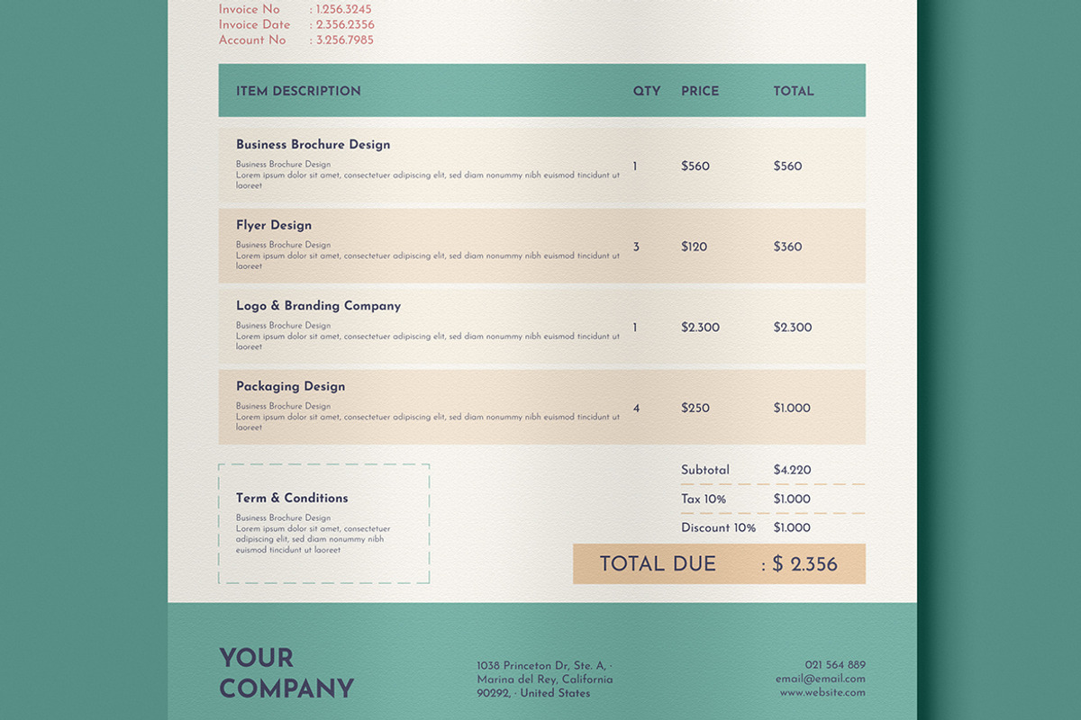 Invoice 02, a Stationery Template by FathurFateh (Photo 3 of 4)