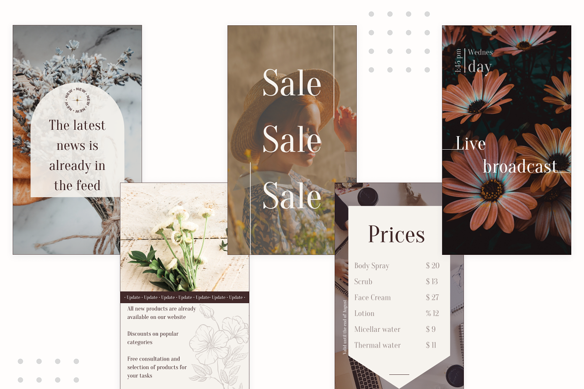 50 Canva templates (stories & feed), a Social Media Template by KaluginaWEB (Photo 10 of 13)