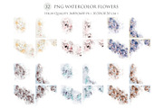 Watercolor Floral Backgrounds, a Background Graphic by sibel dayı (Thumbnail 5 of 8)
