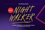 Night Walker - Freestyle Brush Font, a Font by Letterhend Studio (Thumbnail 1 of 9)