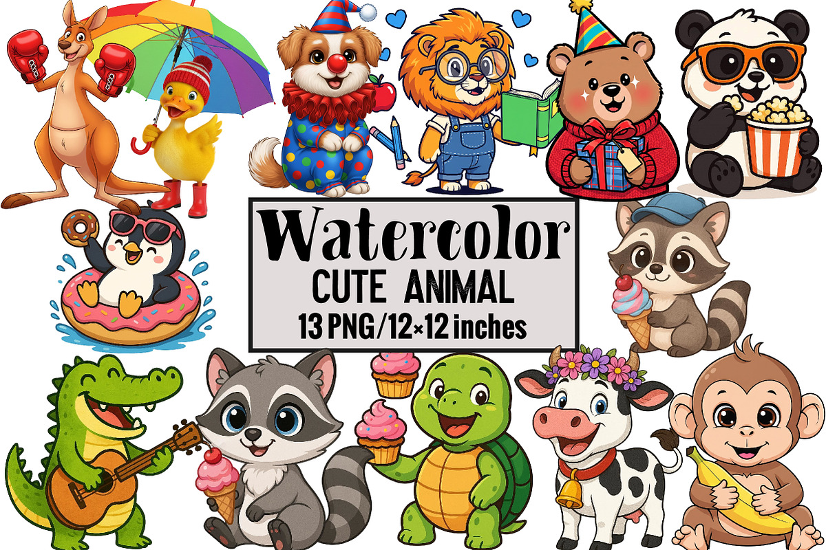 Cute Animal, an Illustration by Design Market