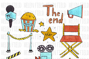 Set of hand drawn icons Cinema, an Object Graphic by Art Loft (Thumbnail 2 of 2)