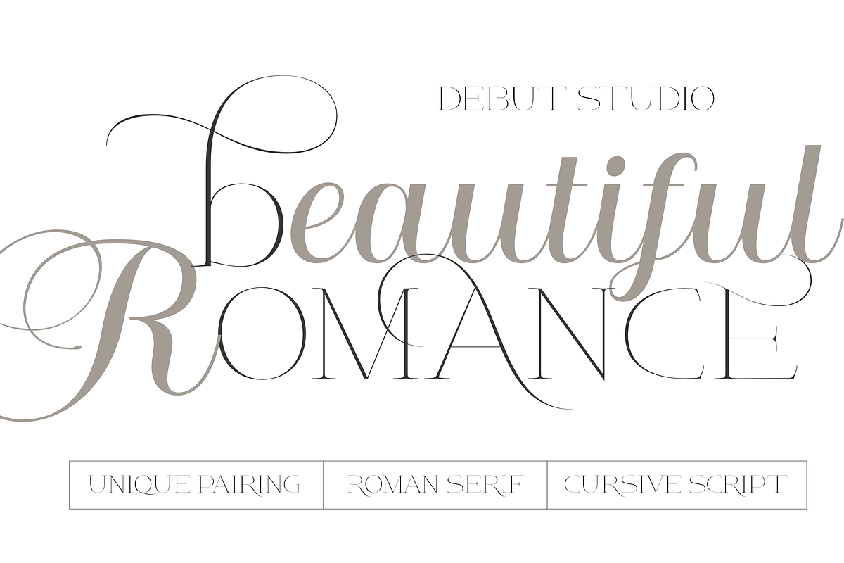 Beautiful Romance Font Duo, a Serif Font by Debut Studio (Photo 1 of 13)