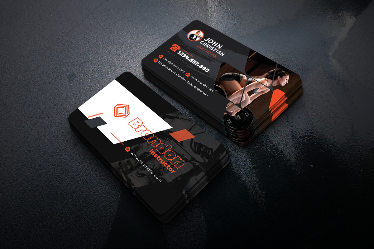 Fitness/Gym Business Card, a Brochure Template by GreenPixi (Photo 1 of 4)