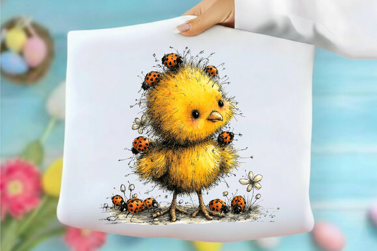 Whimsical Easter Chick Clipart, an Illustration by designcity5 (Photo 3 of 5)