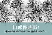 Fleur 1 Brushes for PS/PRO, a Brush Add-On by Polka Dot Pixels (Thumbnail 1 of 3)