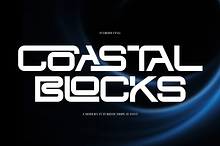 Coastal Blocks - Futuristic Font