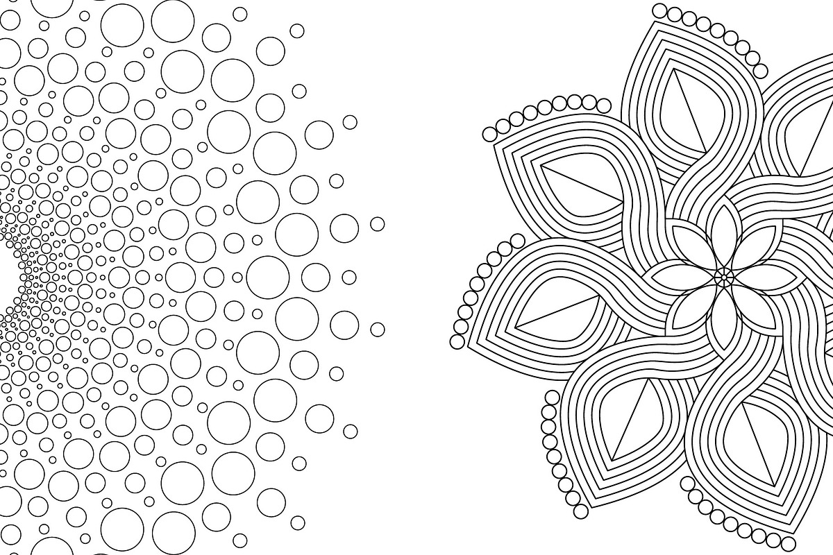 10 Relaxing Mandalas for Coloring, a Decorative Illustration by Soulprint Mercury (Photo 3 of 6)