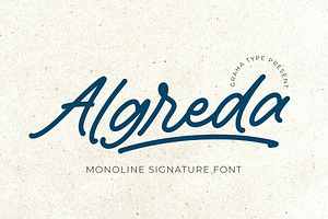Algreda - Monoline Signature Font