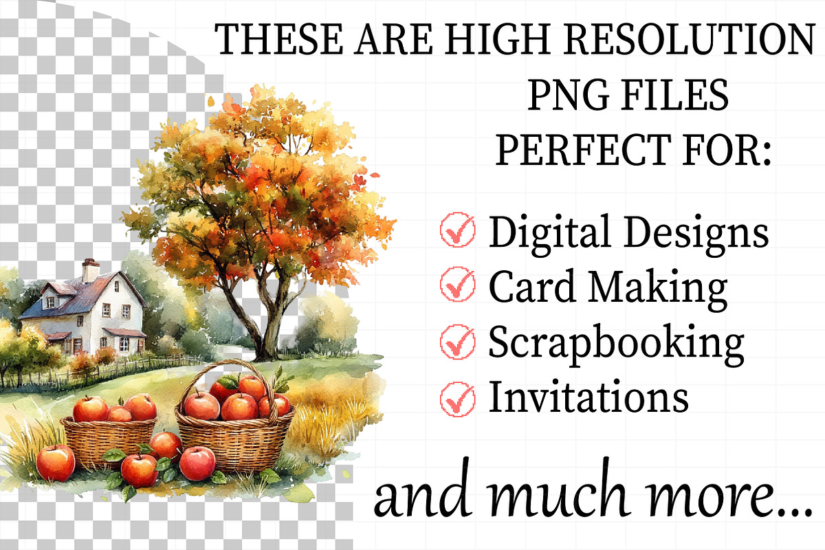 Rural Lanscape Watercolor Clipart, an Illustration by Daily.Designs (Photo 2 of 5)