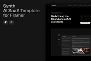 Synth - AI SaaS Template for Framer, an UI Kit Template by Lumina_ui_ux202 (Thumbnail 1 of 8)