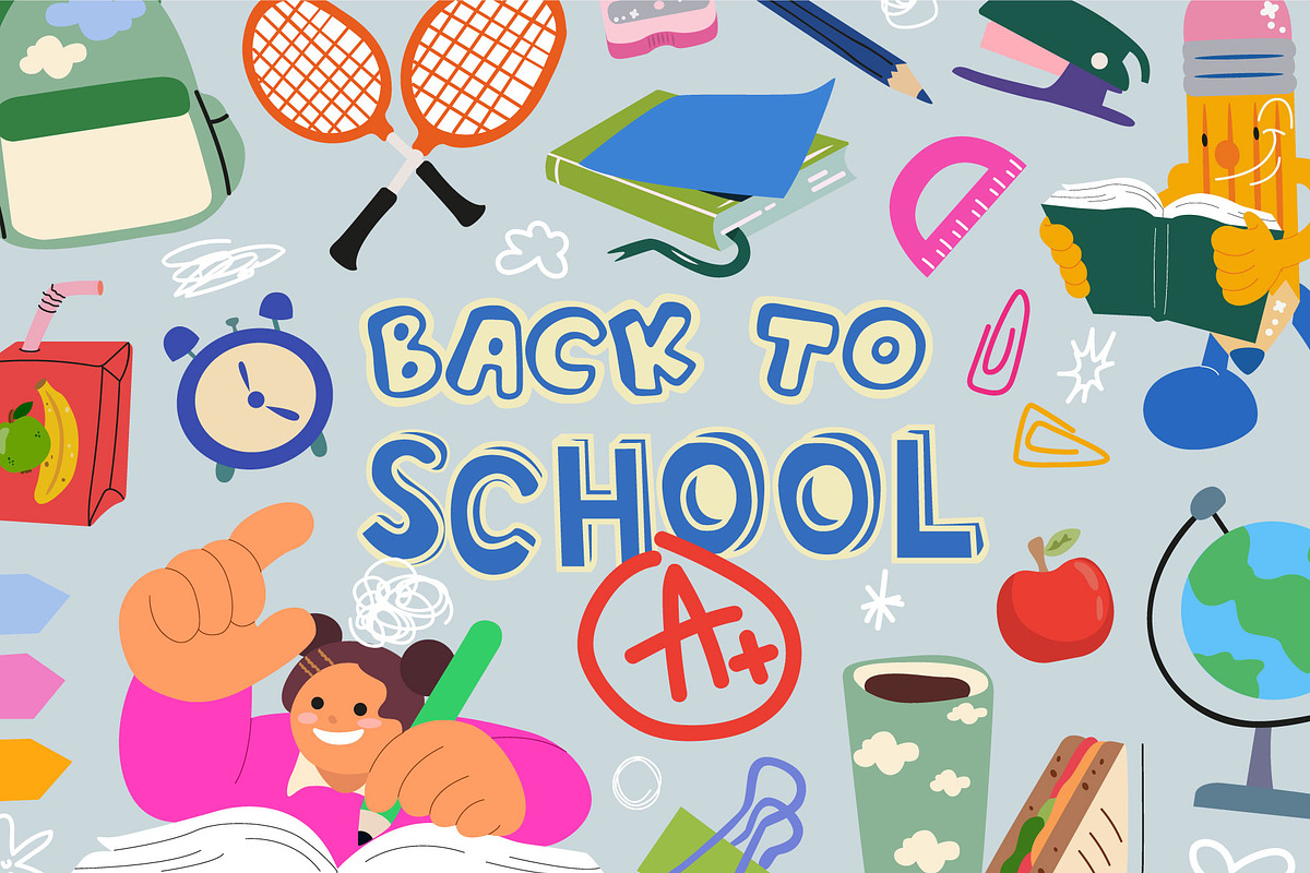 Back to school vector illustration, an Education Illustration by Luamor (Photo 1 of 9)