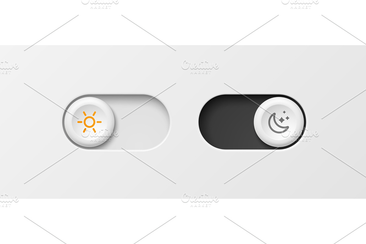 Night day mode switch button, a Technology Illustration by Buch&Bee
