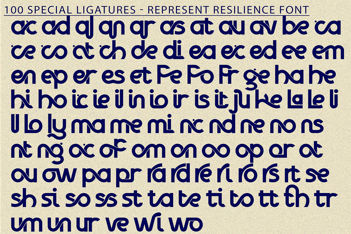Represent Resilience - Art Deco Font, a Sans Serif Font by 177Studio (Photo 8 of 8)