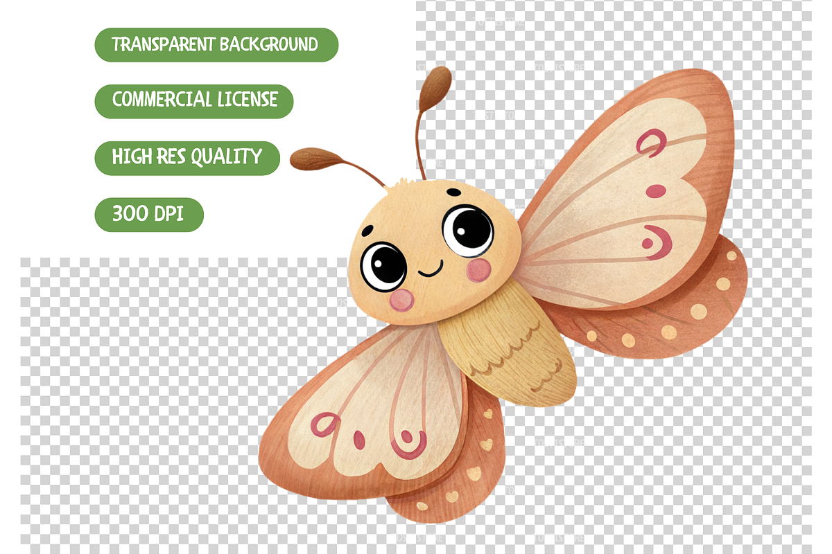 Watercolor Bug Clipart Bundle, an Illustration by TatiMockup (Photo 6 of 6)