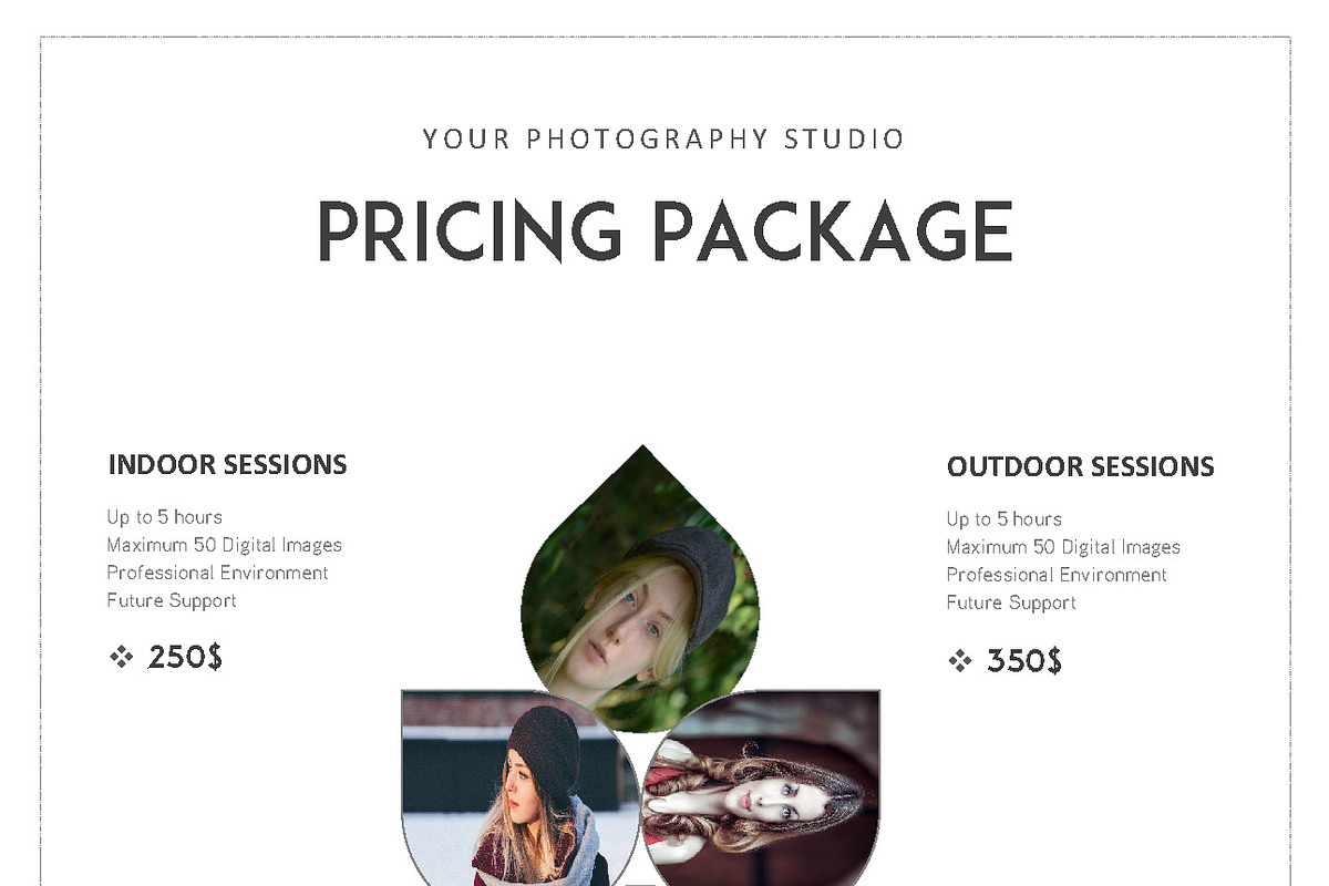 Photography Pricing Guide, a Flyer Template by ARP Creation (Photo 2 of 3)