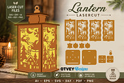 Christmas Scene Lantern Laser Cut, a Decorative Illustration by OTVEY DESIGN (Thumbnail 3 of 13)