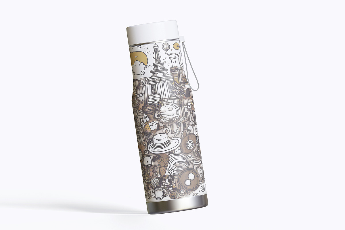 Reusable Water Bottle mockup part 01, a Packaging Mockup by Ambo Ampeng (Photo 6 of 11)
