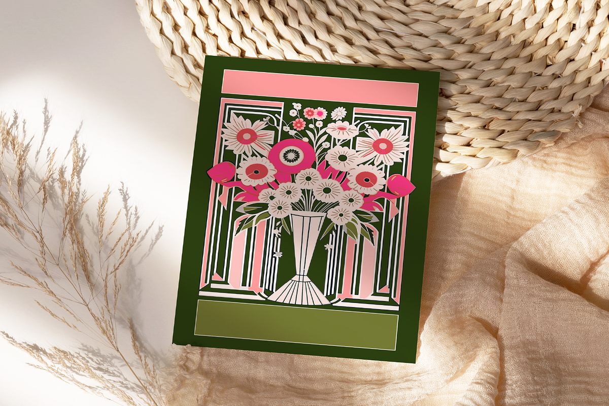 Art Deco Floral Bouquets Posters, a Decorative Illustration by Blynn Pippen (Photo 5 of 10)
