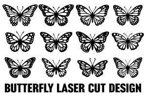 butterfly laser cut design, an Illustration by Creativeshirt