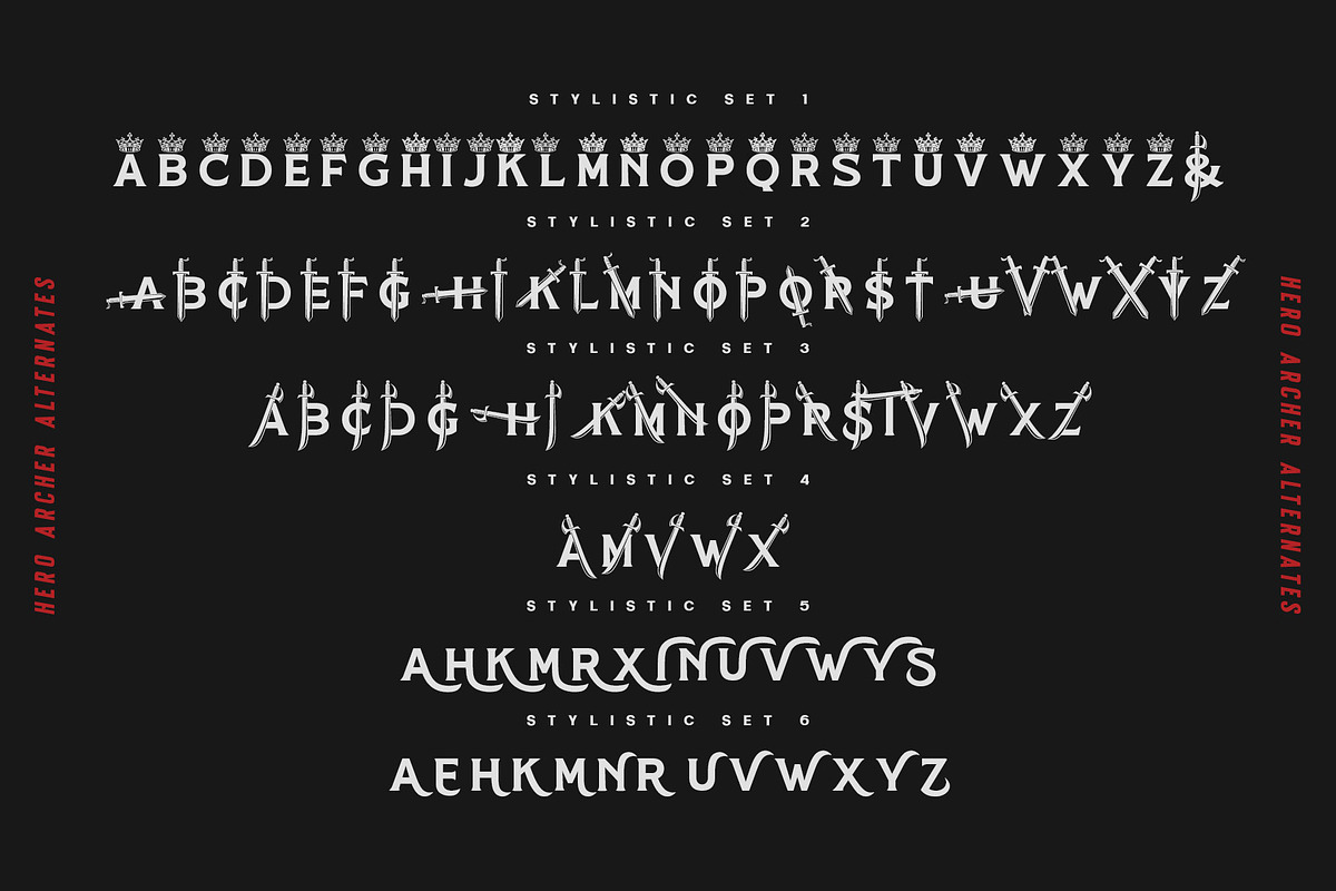 The Hero Archer Typeface, a Serif Font by alit design (Photo 7 of 20)
