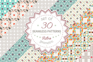 Set of 30 geometric patterns