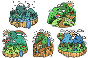 Cute mountain 10 illustrations, an Object Illustration by gunaonedesign (Thumbnail 2 of 8)