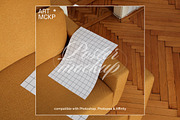Printed poster interior mockup, a Merchandise Mockup by MCKP*ME (Thumbnail 2 of 3)