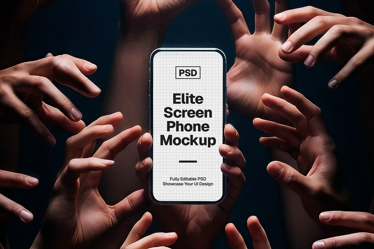Elite Screen Phone Mockup PSD, an iPhone Mockup by Elite Mockups (Photo 1 of 2)