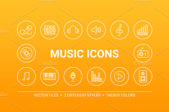 Circle Music Icons