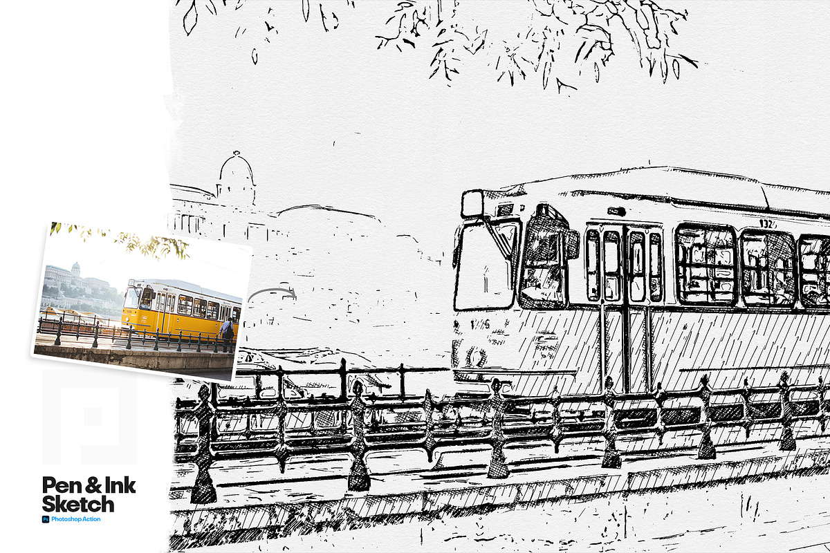 Pen and Ink Sketch Photoshop Action, an Action Add-On by Shovajit (Photo 17 of 17)