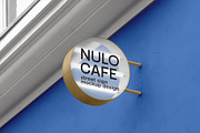 Round neon signboard mockup, a Product Mockup by eezo (Thumbnail 1 of 6)