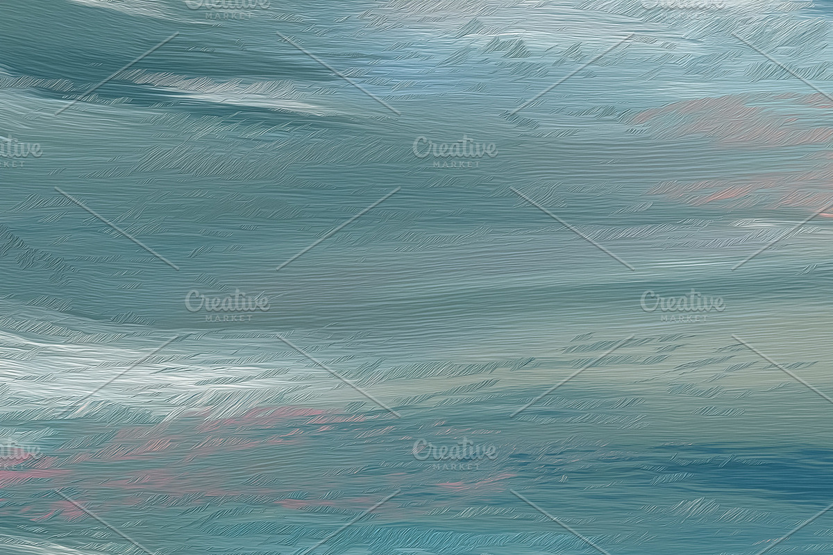 Abstract oil painting landscape showing rolling hills under a cl, a Decorative Illustration by Studio ANNA