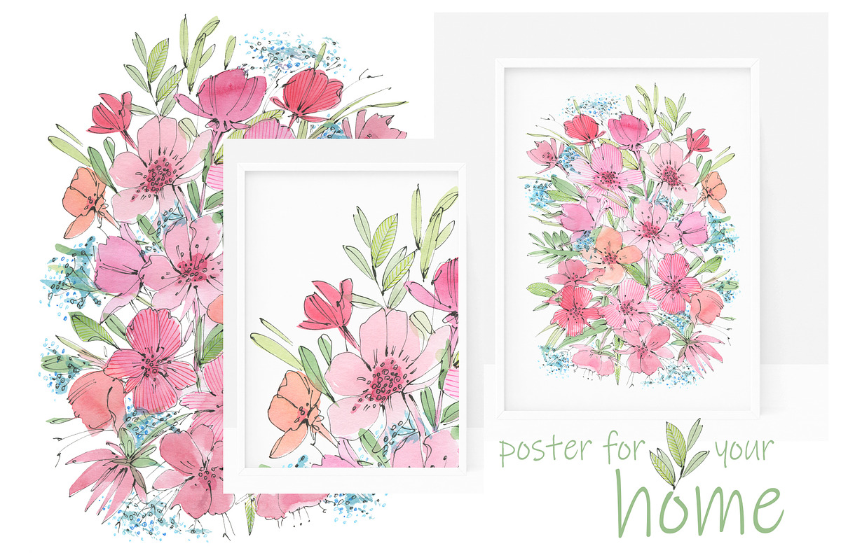 Bright summer flowers, an Illustration by Novikova Lida (Photo 2 of 5)
