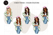 Fashion girls 60 clipart PNG, a Person Illustration by Parinaz Wadia Design (Thumbnail 4 of 11)