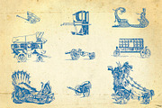 Hand Drawn Vintage Transportation, a Transportation Illustration by Mr Vintage (Thumbnail 2 of 2)