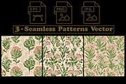 Quaint Wildflower Folk Art Patterns, a Pattern Graphic by one-touch (Thumbnail 2 of 9)