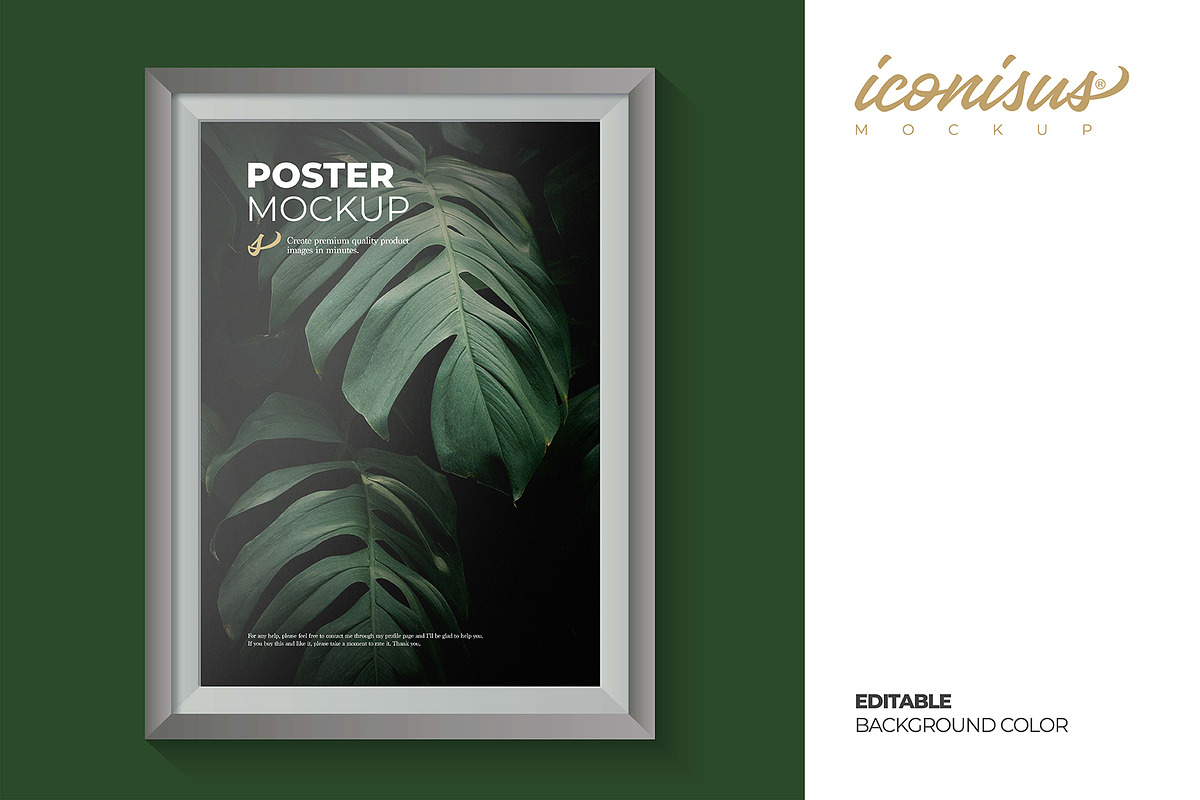 Poster Mockup Template, a Product Mockup by iconisusmockup (Photo 2 of 5)