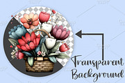 Spring Flower Basket Clipart Bundle, an Illustration by Canvas Craft (Thumbnail 2 of 7)