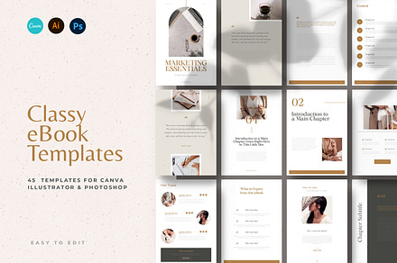 Classy & Minimal eBook Templates, a Marketing Template by AndrewPixel